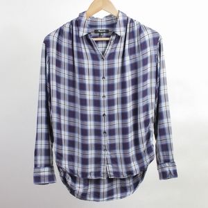 Madewell Womens Button up Plaid Blue Size XS